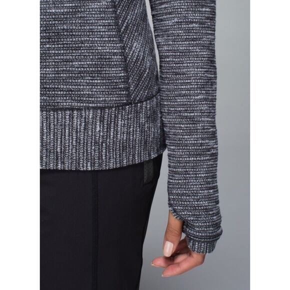 Lululemon Race Your Pace Long Sleeve Running Shirt Women's Size 8 Gray/Black - Picture 6 of 16